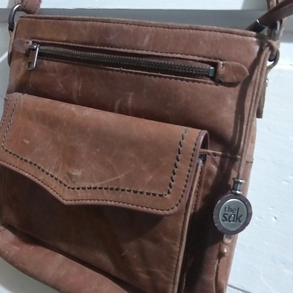 The Sak Bags The Sak Ventura Flap Organizer Crossbody Brown Leather